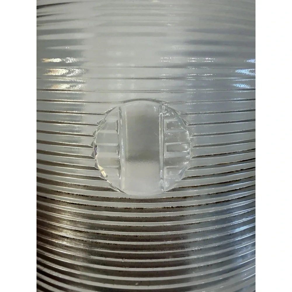 Vintage Holophane No 4377 Signed Prismatic Glass Bell Shade Industrial Pendant